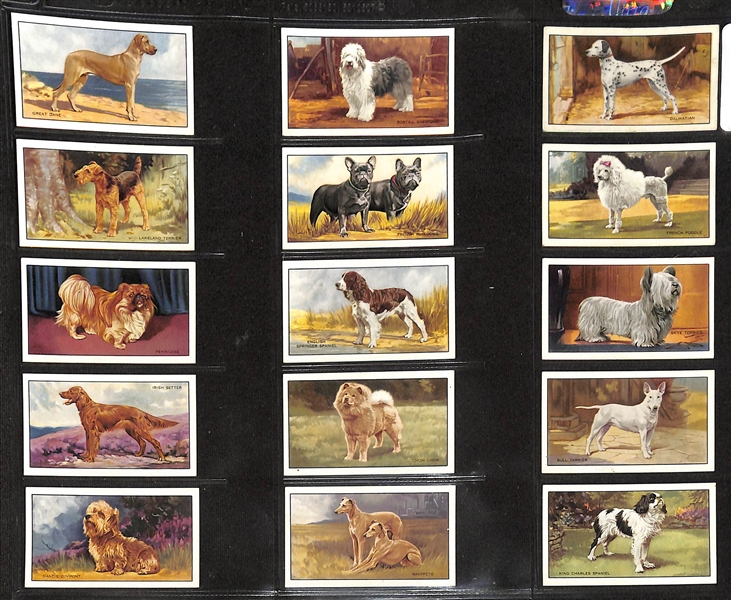 Lot of (6) 1909-1939 Cigarette Card Non-Sport Sets - Animals & Dogs