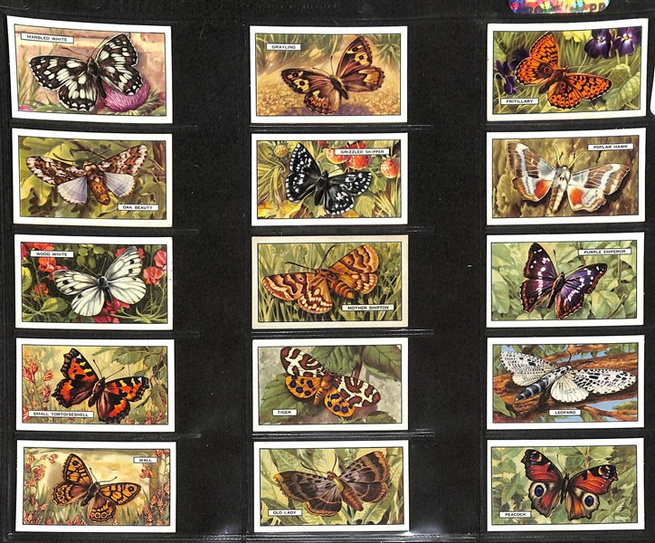 Lot of (7) 1926-1938 Cigarette Card Non-Sport Sets - Birds & Butterflies