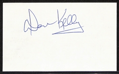 Dan Kelly (Hockey Announcer, d. 1989) Signed Postcard (JSA Auction Letter)