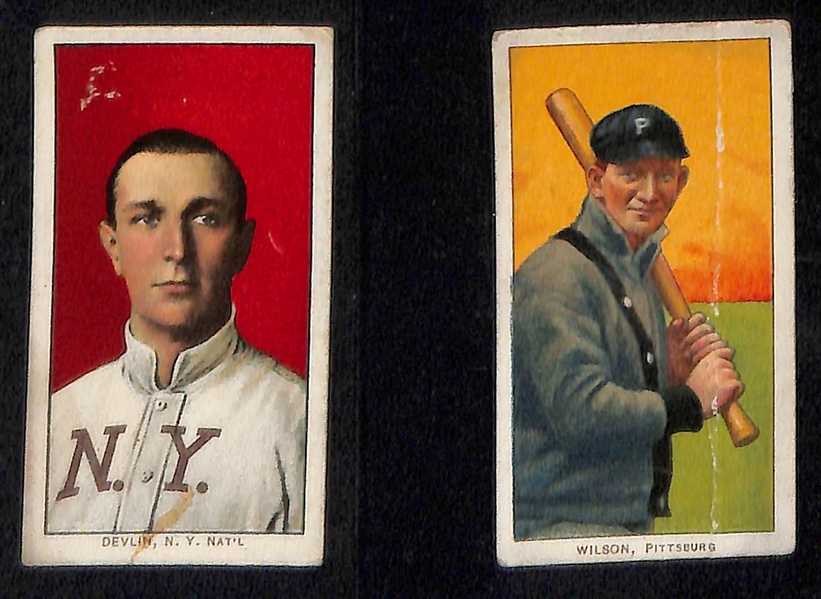 Lot of (8) 1909-11 T206 National League Cards w. Pat Moran