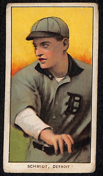 Lot of (7) 1909-11 T206 American League Cards w. Boss Schmidt