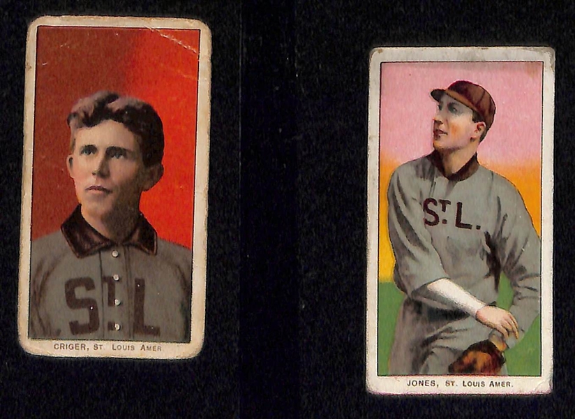 Lot of (7) 1909-11 T206 American League Cards w. Boss Schmidt