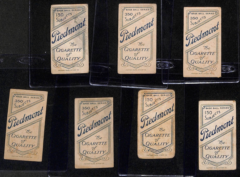 Lot of (7) 1909-11 T206 American League Cards w. Boss Schmidt
