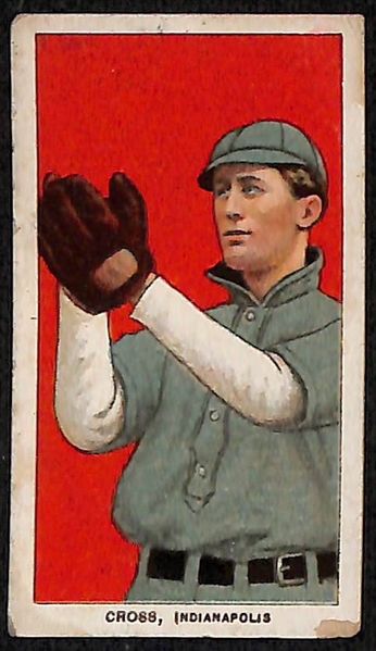 Lot of (9) 1909-11 T206 Minor League Cards w. Lave Cross