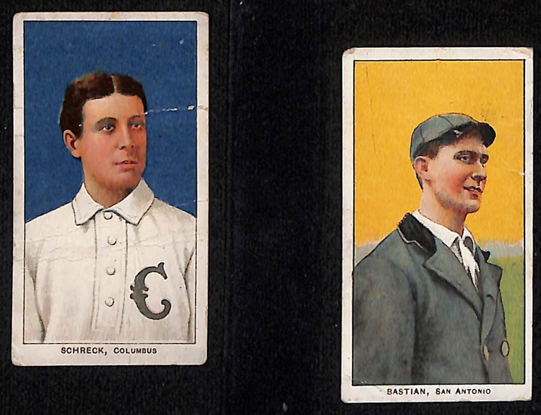 Lot of (9) 1909-11 T206 Minor League Cards w. Lave Cross