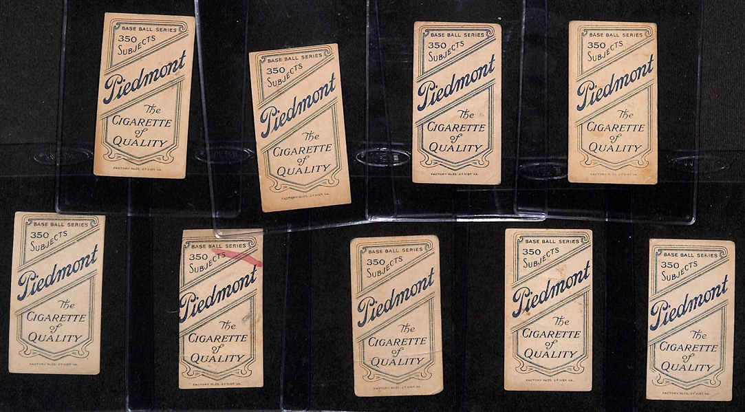 Lot of (9) 1909-11 T206 Minor League Cards w. Lave Cross