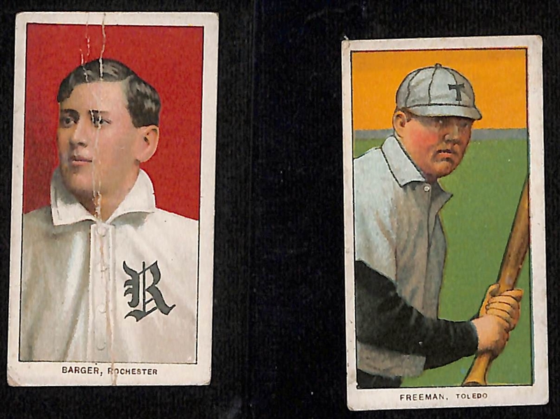 Lot of (9) 1909-11 T206 Minor League Cards w. Chick Ganzel