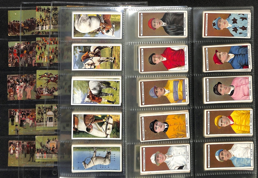 Lot of (3) 1914-1938 Cigarette Card Sets - Jockeys & Horse Racing