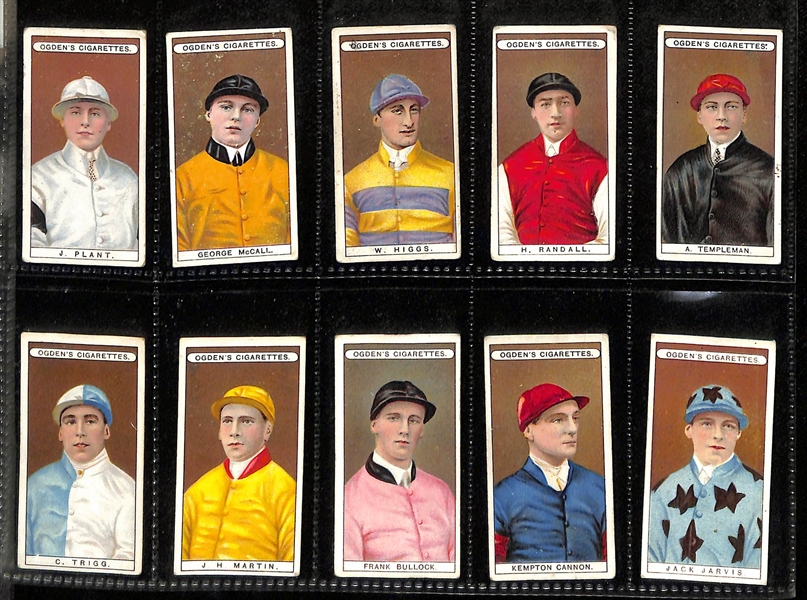 Lot of (3) 1914-1938 Cigarette Card Sets - Jockeys & Horse Racing