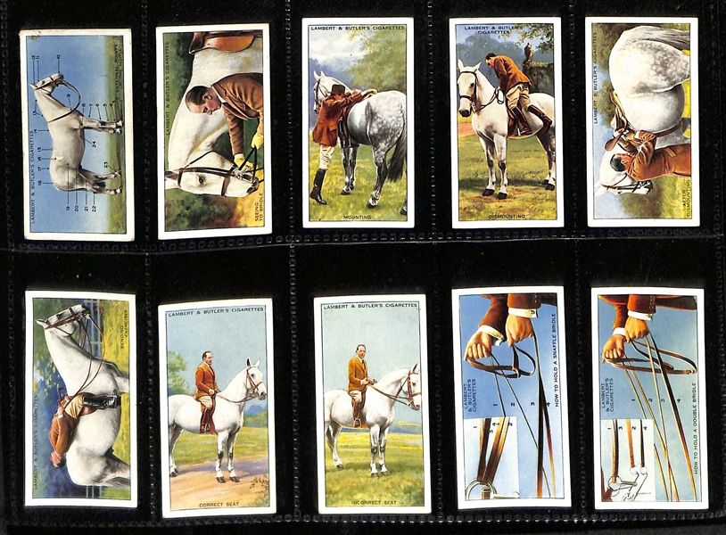 Lot of (3) 1914-1938 Cigarette Card Sets - Jockeys & Horse Racing