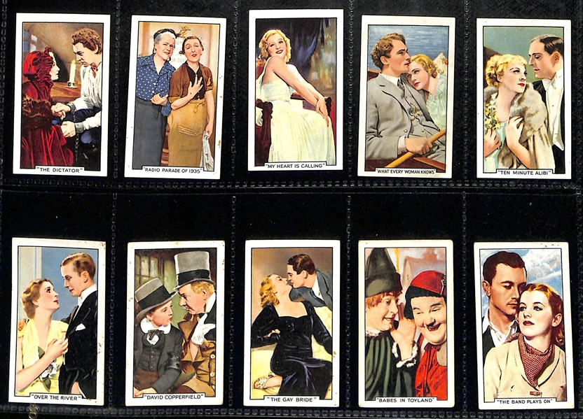 Lot of (4) 1911-1937 Cigarette Non-Sport Card Sets - Movie Stars, Musical Celebrities, & British Authors