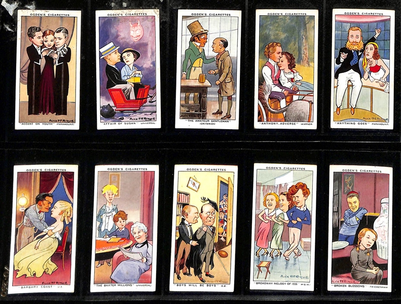 Lot of (4) 1911-1937 Cigarette Non-Sport Card Sets - Movie Stars, Musical Celebrities, & British Authors
