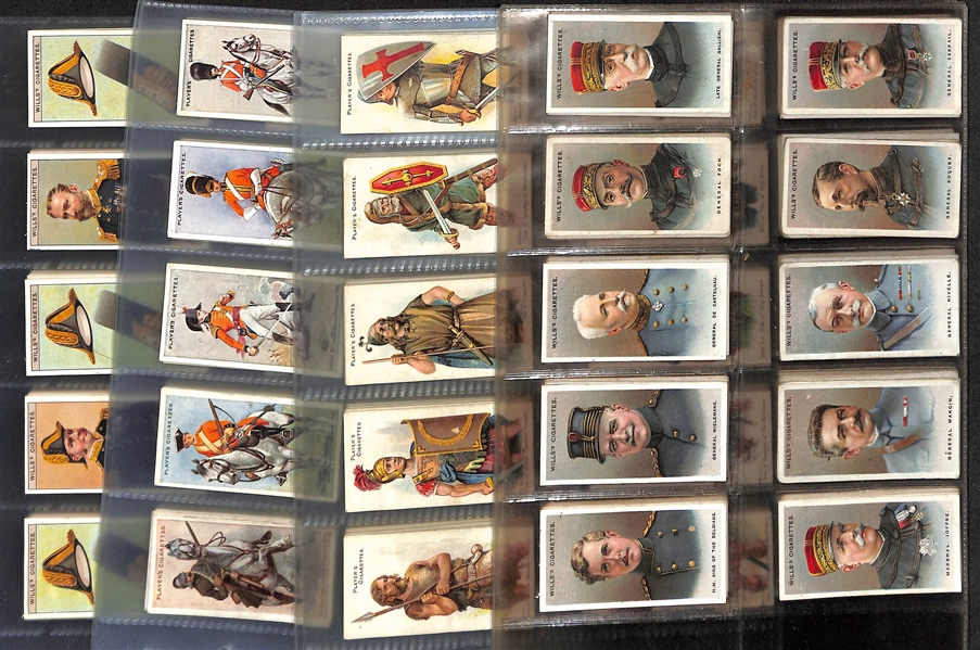 Lot of (4) 1909-1919 Cigarette Non-Sport Card Sets - Military & Uniforms