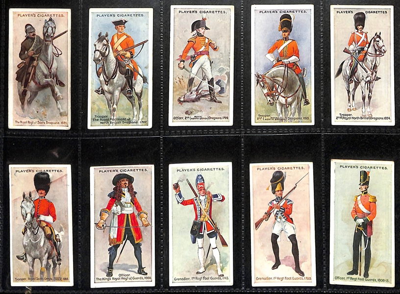 Lot of (4) 1909-1919 Cigarette Non-Sport Card Sets - Military & Uniforms