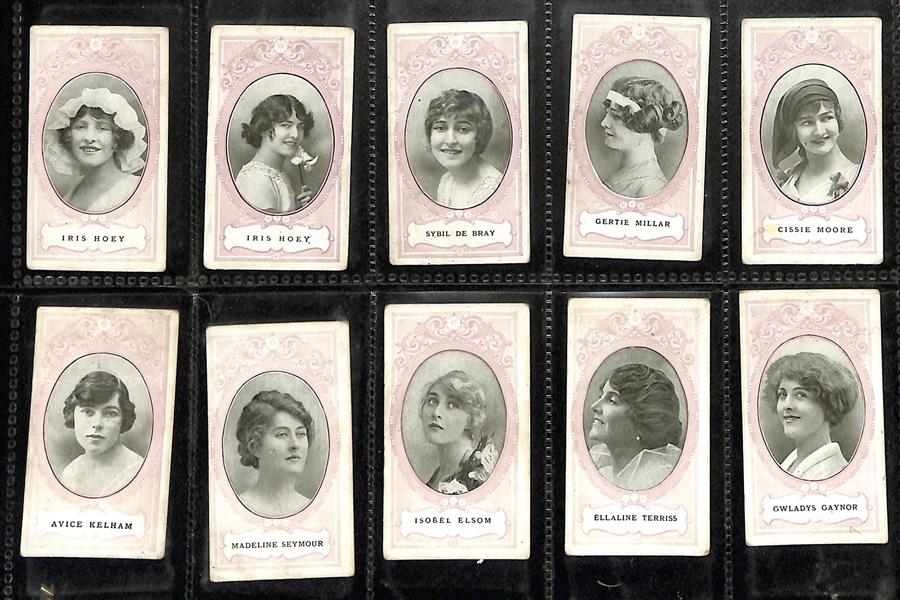 Lot of (5) 1909-1923 Cigarette Non-Sport Card Sets - Scouts, Actresses, Fish, More