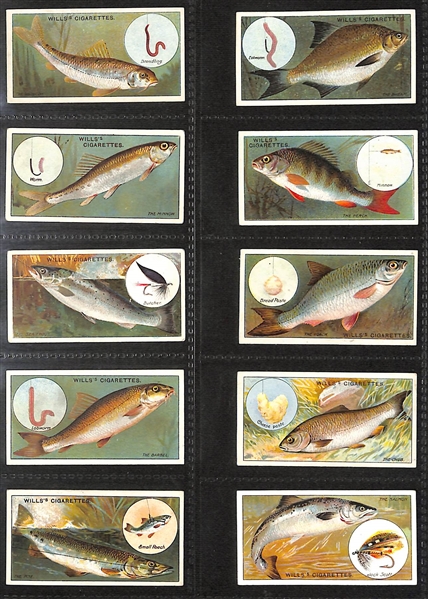Lot of (5) 1909-1923 Cigarette Non-Sport Card Sets - Scouts, Actresses, Fish, More