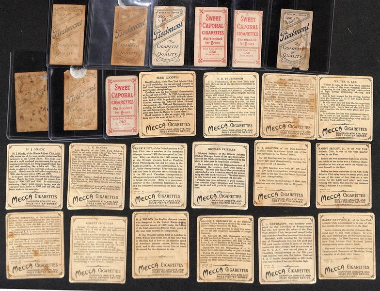 Lot of (9) 1909 T206 American & Minor League Tobacco Cards w. George Mullen & (16) 1911 Mecca Athletes Cards