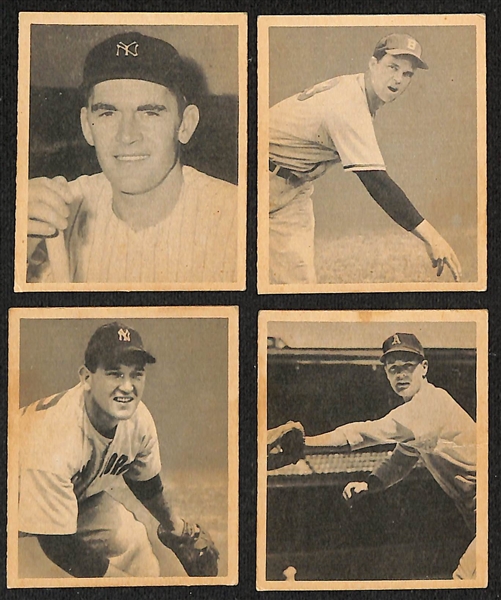 Lot of (12) 1948 Bowman Baseball Cards w. Bob Elliott & Johnny Mize