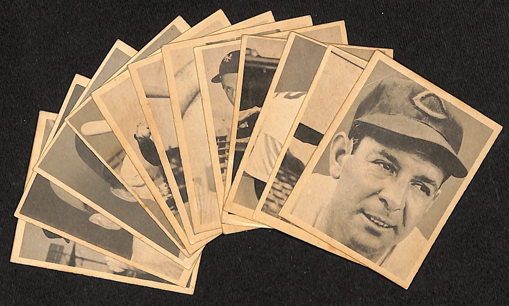 Lot of (12) 1948 Bowman Baseball Cards w. Audie Galan & Marty Marion