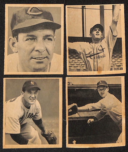Lot of (12) 1948 Bowman Baseball Cards w. Audie Galan & Marty Marion