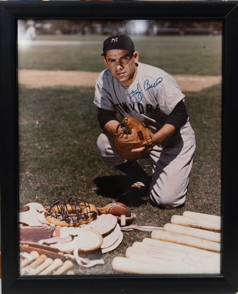 Lot of (7) Signed New York Yankees Framed Photos w. Yogi Berra, Don Larsen, Sparky Lyle (+JSA Auction Letter)