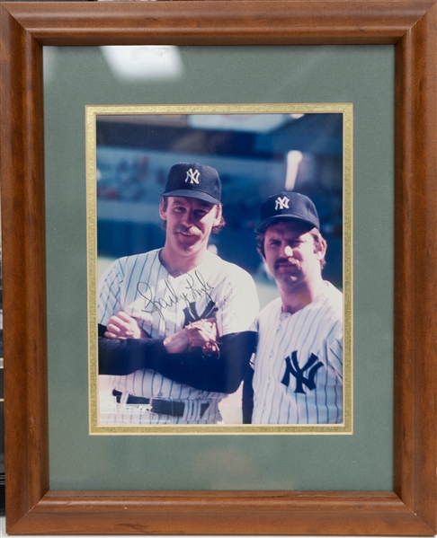 Lot of (7) Signed New York Yankees Framed Photos w. Yogi Berra, Don Larsen, Sparky Lyle (+JSA Auction Letter)