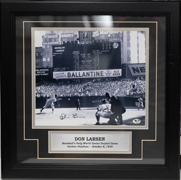 Lot of (7) Signed New York Yankees Framed Photos w. Yogi Berra, Don Larsen, Sparky Lyle (+JSA Auction Letter)
