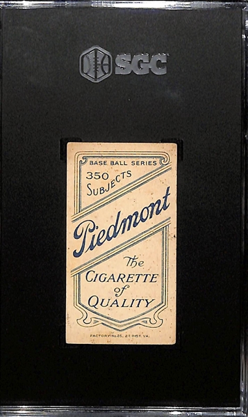 1909 T206 Piedmont Cigarettes Jimmy Collins (HOF) Graded SGC 4.5 (The King of 3rd Basemen) - Boston Braves and Red Sox Legend!