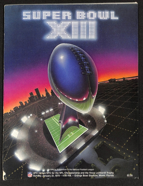 Lot of (3) Super Bowl Programs from Super Bowls IX (1975), XI (1977), XIII (1979)
