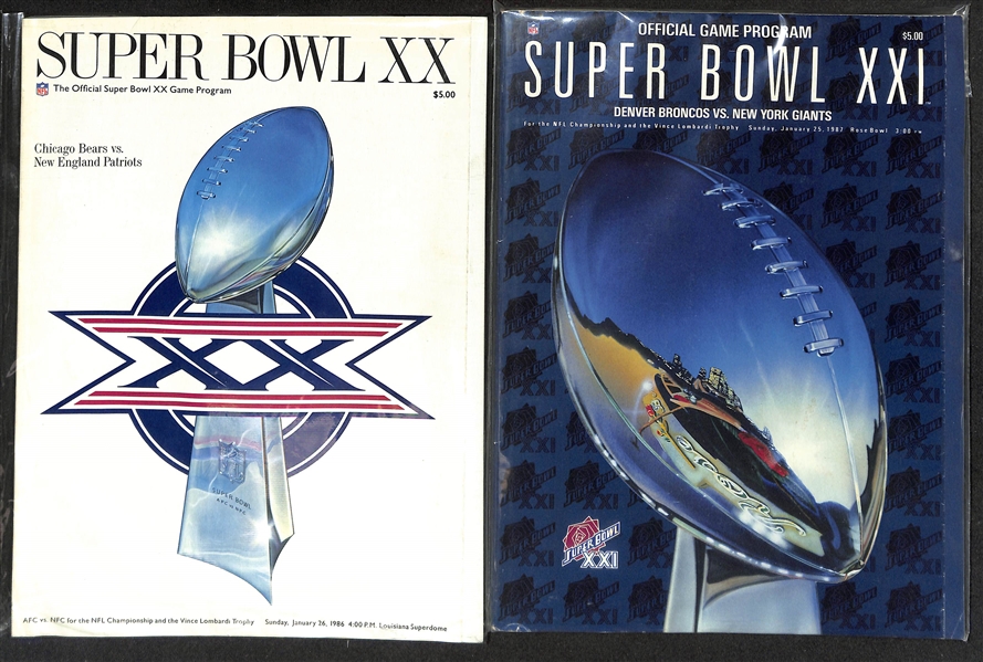Lot of (10) Super Bowl Programs 1984-1990 