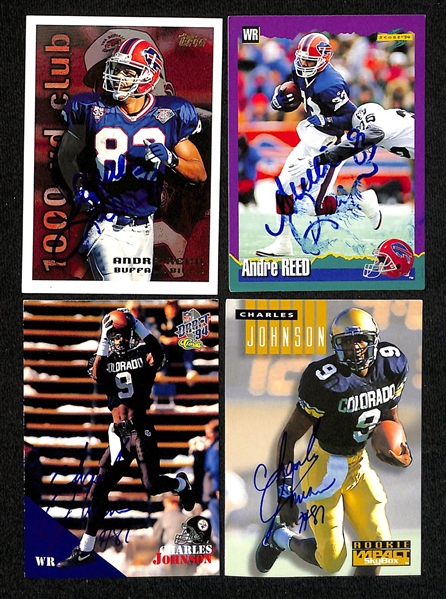 Lot of (155+) Signed Football Cards w. Dermontti Dawson, Joey Galloway, Eric Moulds, Bobby Engram & More + (JSA Auction Letter)