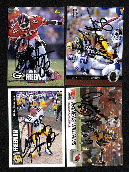 Lot of (155+) Signed Football Cards w. Dermontti Dawson, Joey Galloway, Eric Moulds, Bobby Engram & More + (JSA Auction Letter)