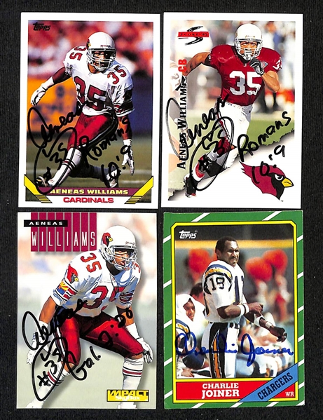 Lot of (155+) Signed Football Cards w. Dermontti Dawson, Joey Galloway, Eric Moulds, Bobby Engram & More + (JSA Auction Letter)