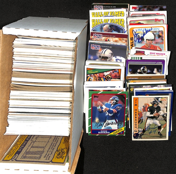 Lot of (350+) Signed Football Cards w. HOFers Tex Schramm, Dermontti Dawson, Tony Boselli & More + (JSA Auction Letter) 