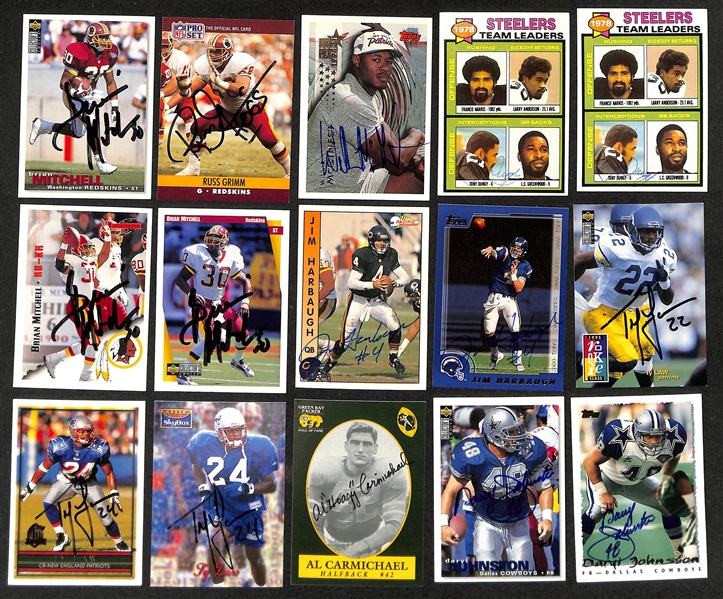 Lot of (350+) Signed Football Cards w. HOFers Tex Schramm, Dermontti Dawson, Tony Boselli & More + (JSA Auction Letter) 