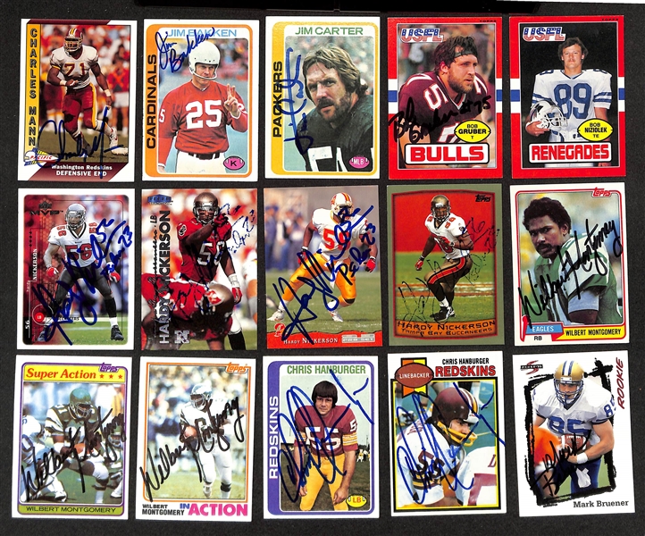Lot of (350+) Signed Football Cards w. HOFers Tex Schramm, Dermontti Dawson, Tony Boselli & More + (JSA Auction Letter) 