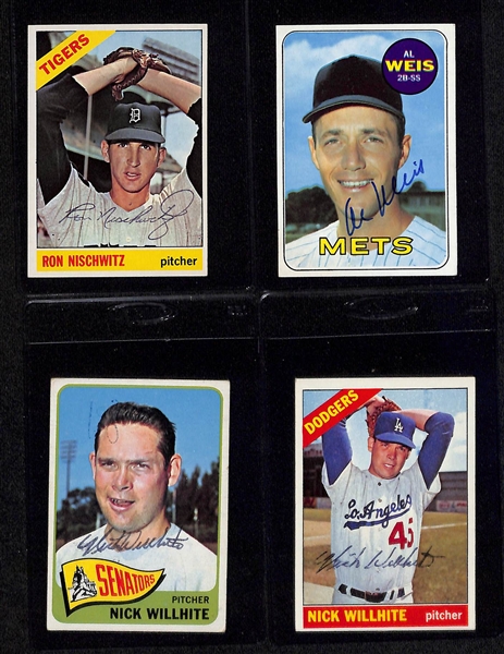 Lot of (30+) Signed Vintage Baseball Cards w. Ted Wilks, Johnny Podres, George Crowe, Joe Nuxhall, Fred Hatfield, Ron Perranoski, + (JSA Auction Letter)