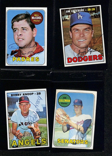 Lot of (30+) Signed Vintage Baseball Cards w. Ted Wilks, Johnny Podres, George Crowe, Joe Nuxhall, Fred Hatfield, Ron Perranoski, + (JSA Auction Letter)