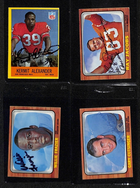 Lot of (18) Signed Vintage Football Cards w. Frank Gifford, Lou Groza, Henry Jordan, Russ Craft, Dick Bielski, Darrell Brewster, + (JSA Auction Letter)