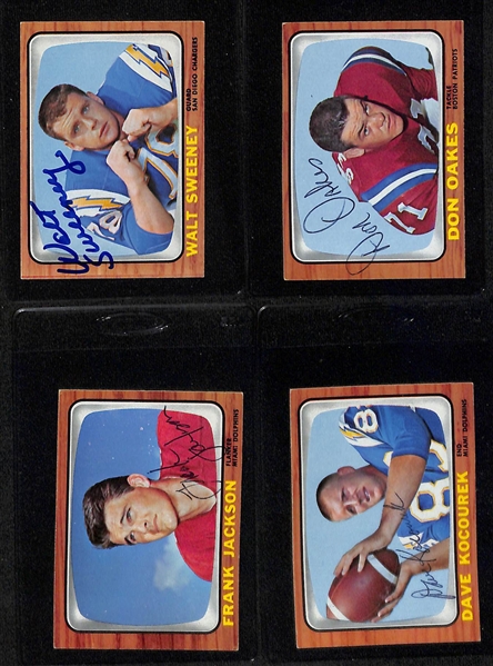 Lot of (18) Signed Vintage Football Cards w. Frank Gifford, Lou Groza, Henry Jordan, Russ Craft, Dick Bielski, Darrell Brewster, + (JSA Auction Letter)