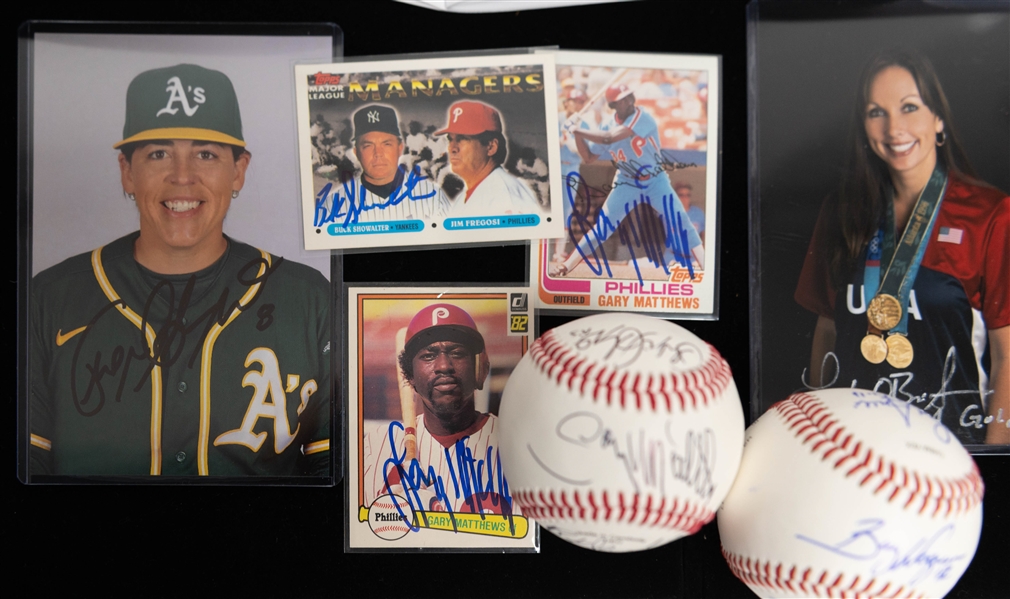 Signed Sports Memorabilia Lot w. Kent Tekulve, Buck Showalter (JSA Auction Letter)