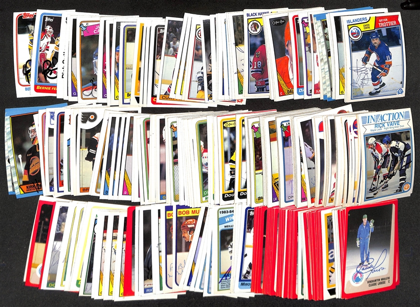 Lot of (215+) Signed Hockey Cards inc. Bryan Trottier, Cam Neely, & John Vanbiesbrouck (JSA Auction Letter)