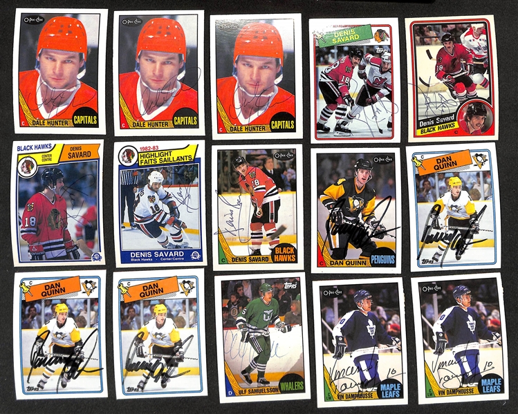 Lot of (215+) Signed Hockey Cards inc. Bryan Trottier, Cam Neely, & John Vanbiesbrouck (JSA Auction Letter)