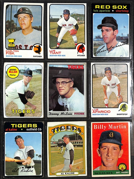 Lot of (400) Assorted 1956-1973 Topps Baseball Cards w. 1970 Johnny Bench & 1971 Hank Aaron
