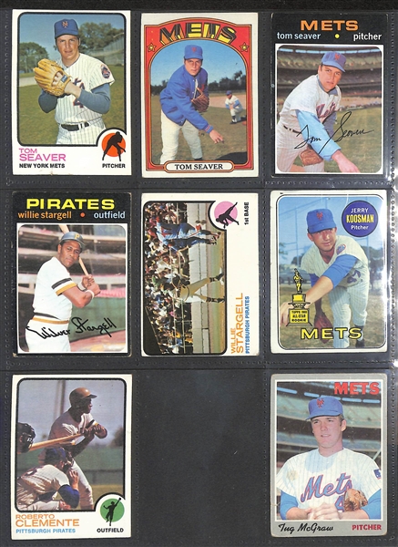 Lot of (400) Assorted 1956-1973 Topps Baseball Cards w. 1970 Johnny Bench & 1971 Hank Aaron