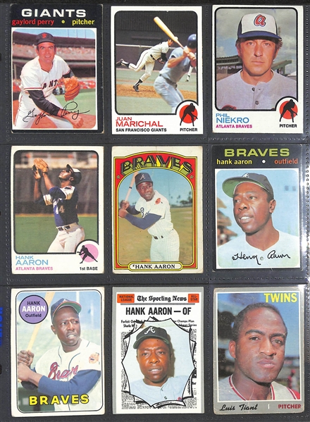 Lot of (400) Assorted 1956-1973 Topps Baseball Cards w. 1970 Johnny Bench & 1971 Hank Aaron