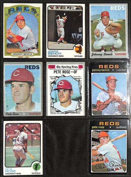 Lot of (400) Assorted 1956-1973 Topps Baseball Cards w. 1970 Johnny Bench & 1971 Hank Aaron