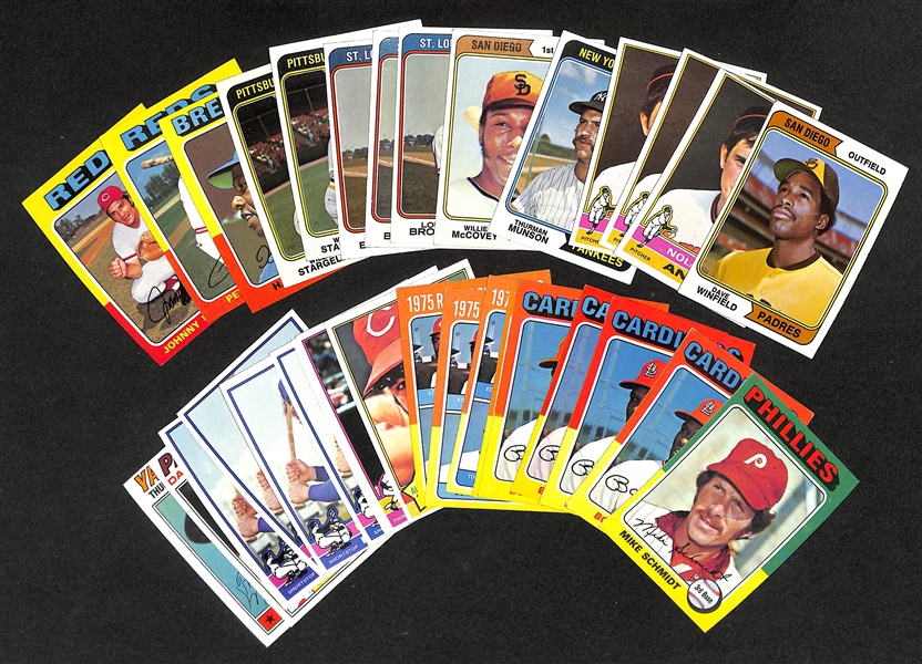 Lot of (4000+) Assorted 1974-1983 Topps Baseball Cards w. 1974 Winfield RC, (3) 1976 Nolan Ryan, +