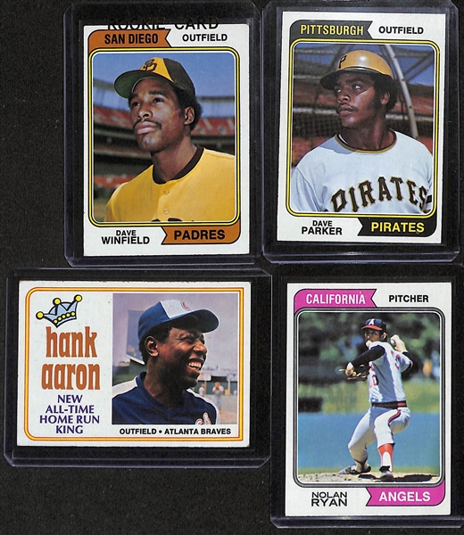 Lot of (3) Complete Baseball Sets - 1974 Topps, 1975 Topps, & 1989 Upper Deck 