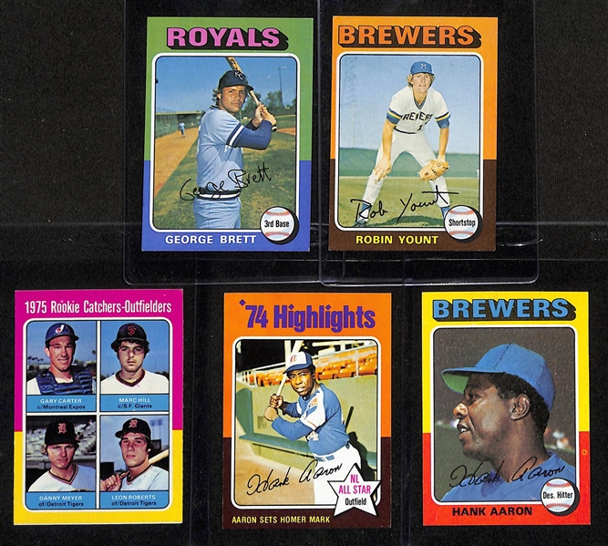 Lot of (3) Complete Baseball Sets - 1974 Topps, 1975 Topps, & 1989 Upper Deck 